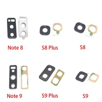 20pcs задната част на задната камера стъклен обектив за Samsung S8 S9 Plus S10 S10e 5G Note 8 9 10 Plus Lite S20 Plus Ultra с Ahesive