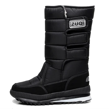 Мъжки обувки на платформа, обувки за ски за мъже дебели плюшени водоустойчив нескользящие зимни обувки плюс размер 36-47 2019 зима