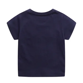 Летни тениски за момчета момичета памук динозавър дрехи мода бродерия гореща сладък Детски дрехи детски тениски