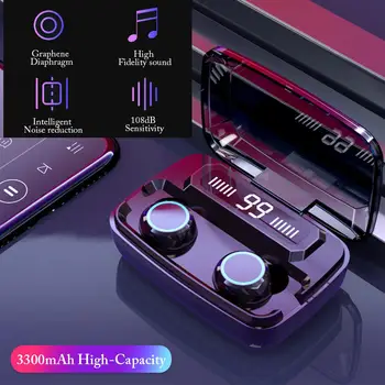 ROCKSTICK in-ear безжични слушалки Bluetooth 5.0 слушалки, Mini TWS слушалки, зарядно устройство ще захранване на скоростната спортни слушалки за зареждане на смартфон