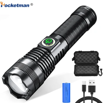 7000LM Super Brightest LED Flashlight XHP50.2 Ultra Bright Waterproof linterna led Факел Zoomable Hand Lamp USB Charge 26650