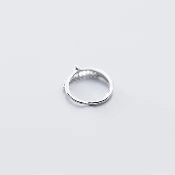 INZATT истинско сребро 925 Циркон короната геометрична регулируем пръстен за жени партия бижута, минималистични аксесоари Подарък