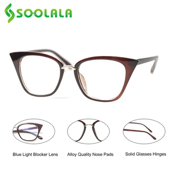 SOOLALA Cat Eye Против Blue Light компютърни очила, оптични рамки рецепта антибликовые очила Blue Light Blocking Glasses