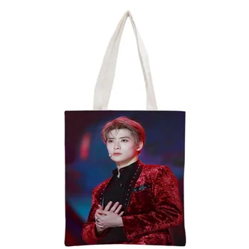 Нов пристигна потребителски KPOP JaeHyun отпечатано платно Чанта дамска чанта плаж пътна чанта за преносим пазарска чанта