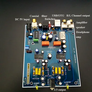 КПР Board USB Decoder КПР Влакна Коаксиален Decoding OTG Dual Parallel TDA1305T Computer External Fever Карта