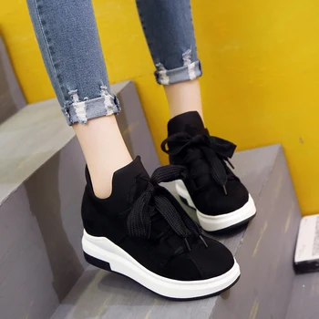 2020 брандираната модни дамски обувки, ежедневни обувки, които нарастване на обувки с високи берцем обувки за момичета маратонки плоски пътни обувки дантела uij8