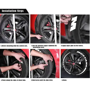 8шт колата на гуми джанти етикети универсален автомобил полагане на колела етикети украса на автомобил / мотоциклет с персонализираните стикери за полагане на гуми