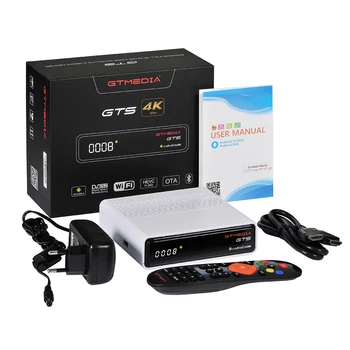 GTmedia GTS Android6.0 TV Box Smart TV 4K H. 265 HDR Quad Core 2G 8G WIFI поддръжка на Google GTPlayer сателитен приемник телеприставка