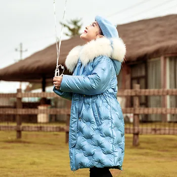 2020 Нова мода детска зимна пуховик за момичета палта сгущает snowsuit Детски дрехи водоустойчив яке от естествена кожа на възраст 5-14 години