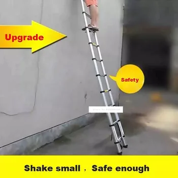 Нов DLT-A преносим удължител за безопасност на стълба-дебел алуминиев еднопосочна директен стълби домакински 3,2 м 11-степенна стълба