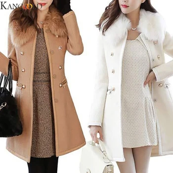 KANCOOLD корейската версия на жени с дълъг ръкав средна дължина на сако топло яке удебелена големи джобовете на палтото Дамски връхни дрехи зимно палто