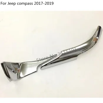 Колата ABS хромирани делото на страничните огледала за обратно виждане на кутията стик покритие на рамката лампа вежди 4шт за Jeep Compass 2017 2018 2019 2020