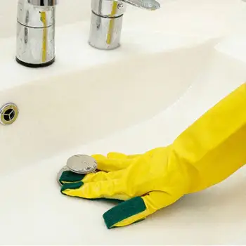 Силни почистващи гумени ръкавици с почистващ антифриз подложка за миене на съдове препарат за дома домакинство кухненски принадлежности