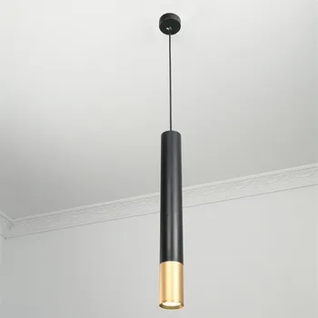 Начало на съвременната led подвесная лампа за дневна трапезария бара висящи лампи led подвесная лампа цилиндър тръба кухненска лампа