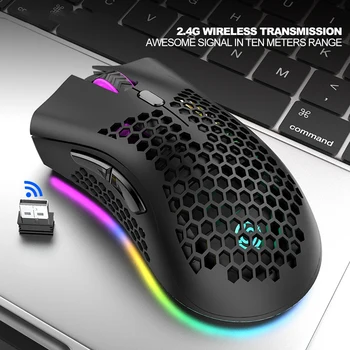BM600 7Buttom Professional Gaming Mouse For PC/Laptop 2.4 Ghz Wireless Gamer Mouse With RGB Backlight For PUBG