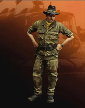 Мащаб 1/35 Неокрашенная Смола Фигура Виетнам Война е Командир на САЩ