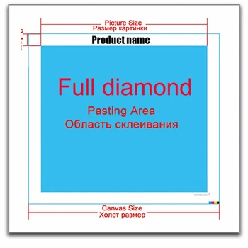 Пълна квадратна Диамантена бродерия 5D САМ Diamond Живопис 