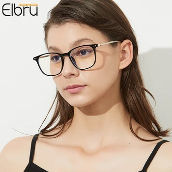 Эльбру бонбони цвят квадратни оптични очила на Жените и мъжете плоски слънчеви очила анти-синя светлина очила без рамки прозрачни лещи слънчеви очила Очила