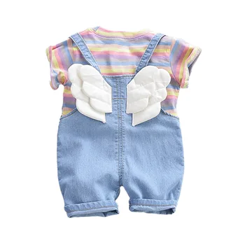 Новият годишен Baby Boy Clothes Suit Children Girls Fashion T Shirt гащеризон 2 бр./компл. дете ежедневни памучни дрехи Детски спортни костюми