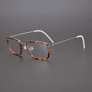 Ретро Кръг На Винт За По-Малко От Предписване На Очила Титан Ниско Тегло