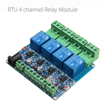 Modbus RTU 4 канален релеен модул 4CH външна изолация оптрона RS485 MCU за Arduino