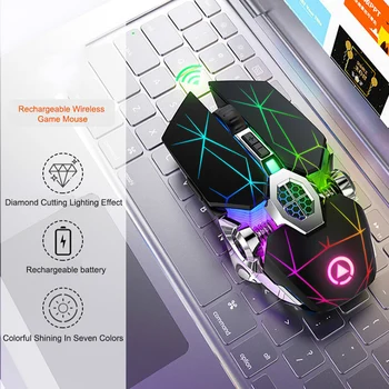 Ергономичен 2.4 G USB Gaming Mouse 7Button LED 1600DPI USB компютърна мишка геймър мишката Mause с семицветной подсветка за преносими КОМПЮТРИ