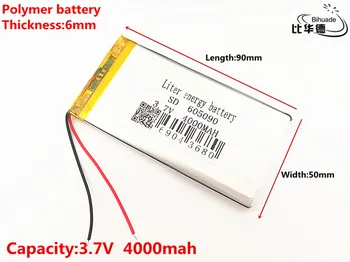 5 бр. / лот 3.7 4000 ма 605090 PLIB полимерна литиево-йонна / литиево-йонна батерия за GPS PSP DVD