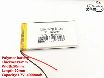 5 бр. / лот 3.7 4000 ма 605090 PLIB полимерна литиево-йонна / литиево-йонна батерия за GPS PSP DVD