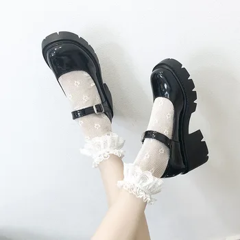 Малки кожени обувки женски 2020 пролетни модели на Mary Jane обувки дамски с японски обувки на висок ток ретро обувки на платформа дамски