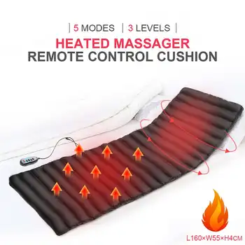 DC12V нагреваемый масажен мат матрак масажор за цялото тяло матрак дистанционно управление възглавница с разтегателен диван спа масажор машина