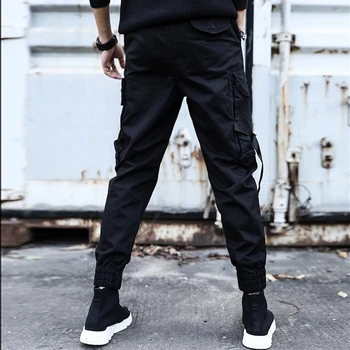 2020 нов градинска Лента ежедневни панталони Мъжки черен елегантен мъжки бягащи панталони страничен джоб памук камуфлаж Мъжки панталони