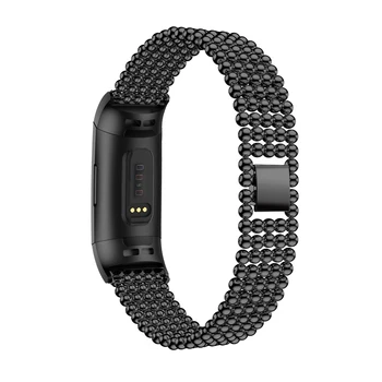 За Fitbit Charge 3 нова каишка от неръждаема стомана, каишка за часовник Fitbit Charge 3 каишка за часовник на метална каишка за часовник гривна