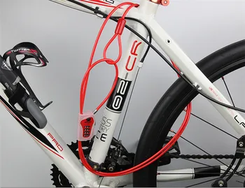 GIYO 2 метра на мотора кабел за заключване заключване на велосипед система против кражба 4-цифрен код каска тел заключване за мотоциклет МТБ пътен под наем 3 цвята