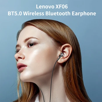 Lenovo XF06 Bluetooth слушалки 5.0 безжични слушалки магнитен маточната каишка IPX5 водоустойчива спортна слушалки с шумоподавляющим микрофон