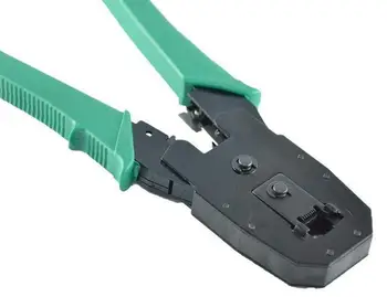 Мрежа Ethernet LAN Комплект 4 в 1 тестер кабел + обжимные клещи клещи + Стриппер тел +100x Rj-45 Cat5 Cat5e конектор мъжки Netw