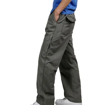 MFERLIER свободни пролет лято панталони мъжки размер XL-6XL дълги ежедневни мъжки панталони 4 цвята