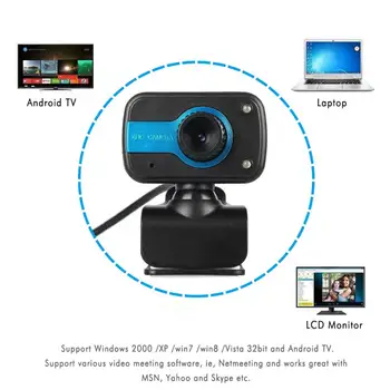 Нов HD 1080P уеб камера за компютър на компютър, уеб камера с микрофон въртяща се камера за директно излъчване на видео повикване конференция на работа
