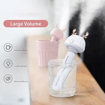 ELOOLE USB Преносим овлажнител на въздуха сладък карикатура мъгла чайник аромат на етерично масло дифузор освежители за подвижни за домашна кола