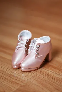 BJD кукла обувки, подходящи за 1/3 от размера на SD16 мода универсален дебел ток чрез шнурове висок ток британски обувки обувки за момичета аксесоари