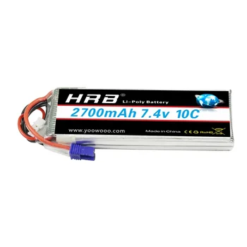 HRB RC 2s Lipo Hubsan H501S 4X батерия 7.4 V 2600mah 2700mah 10В 30C EC2 Battery Drone Akku Li-Polymer за вертолетных самолети