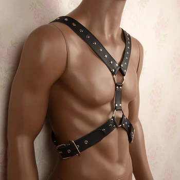 Кожени колани за тялото на мъжете гей сексуална рабыня облекло БДСМ фетиш робството колани, мъжки еротични секс играчки за мъже Sexo игри за Възрастни колан