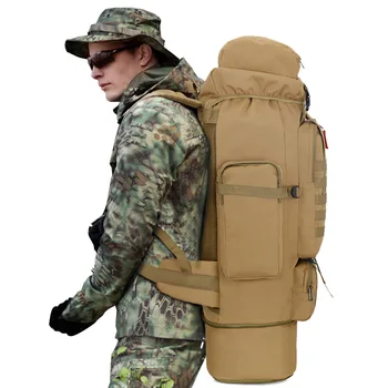 85Л военен тактически къмпинг раница за туризъм катерене с раница Раница програма найлонова чанта Спорт армия Mall чанта за пътуване XA25D