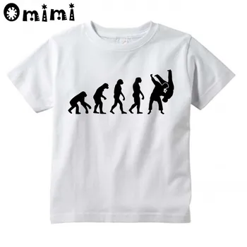 Kids Evolution Of a max Design T Shirt момчета и момичета страхотни ежедневни блузи с къс ръкав детска забавна тениска