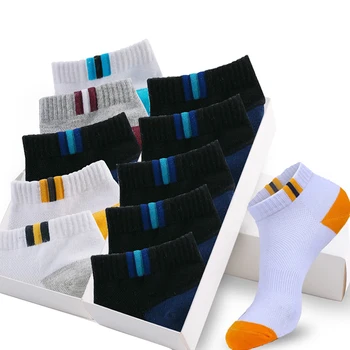 10 чифта летни памучни чорапи глезените Boat Mesh дишащи мъжки къси чорапи, всекидневни, спортни мъжки чорапи-евтина цена Hot 2021 Brand New