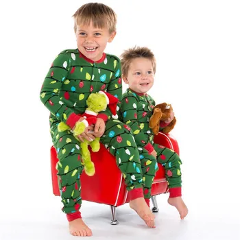 КОЛЕДА PJs PLus Size Family Matching Баща на Майка на дете коледни костюми мъже, жени Момче Момиче пижами пижами ежедневни пижами и комплекти нова