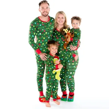 КОЛЕДА PJs PLus Size Family Matching Баща на Майка на дете коледни костюми мъже, жени Момче Момиче пижами пижами ежедневни пижами и комплекти нова