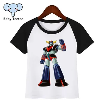 Момчета и момичета аниме робот Grendizer японското аниме класически принт тениска детски децата смешно облекло Chirden лятна тениска