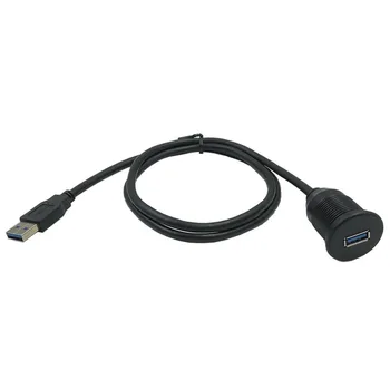Водоустойчив скрит монтаж USB зарядно адаптер арматурното табло Пан USB 3.0 порт между мъжете женски разклонител за автомобил, мотоциклет
