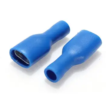 Клеми 100 бр./лот синьо женски/мъжки изолирани електрически обжимные клеммные конектори