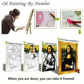 Направи си САМ Coloring paint by numbers a horse paintings by numbers with комплекти 40x50 Frame